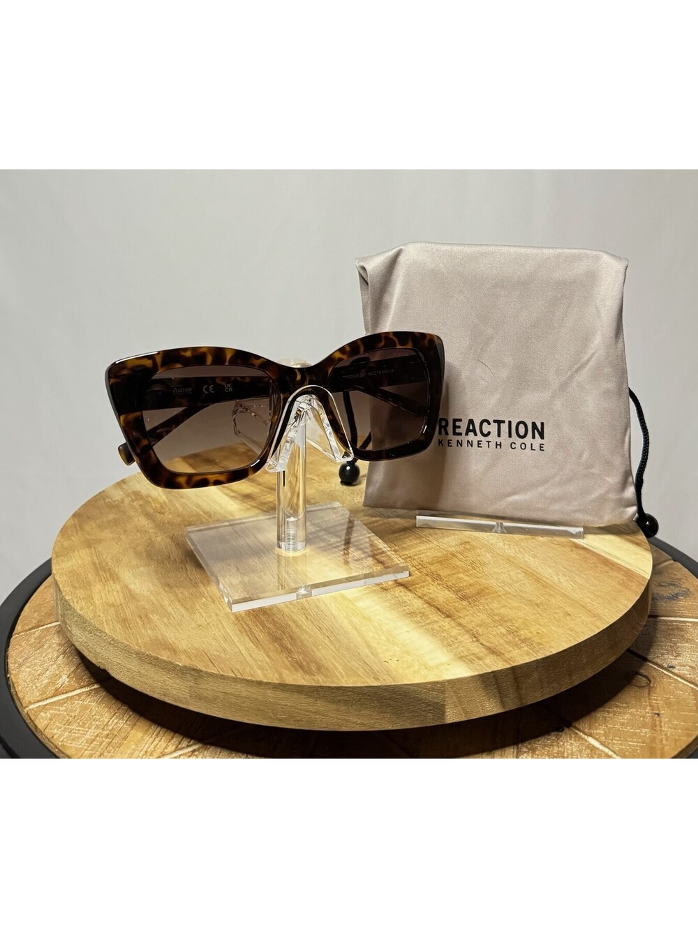 Kenneth Cole REACTION Women Tortoise Brown Sunglasses 53-18-140